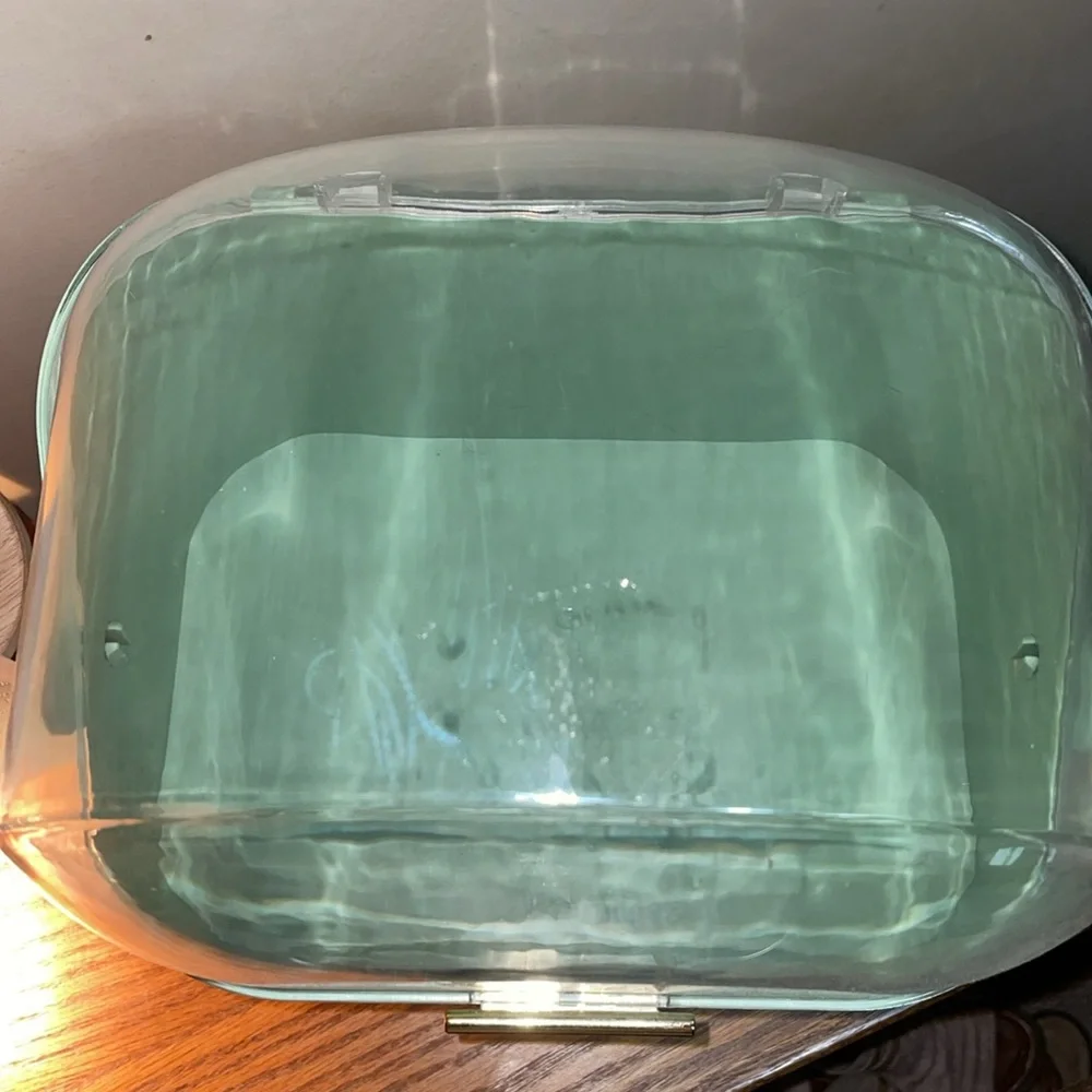 Green Retro Storage Box with Clear Lid